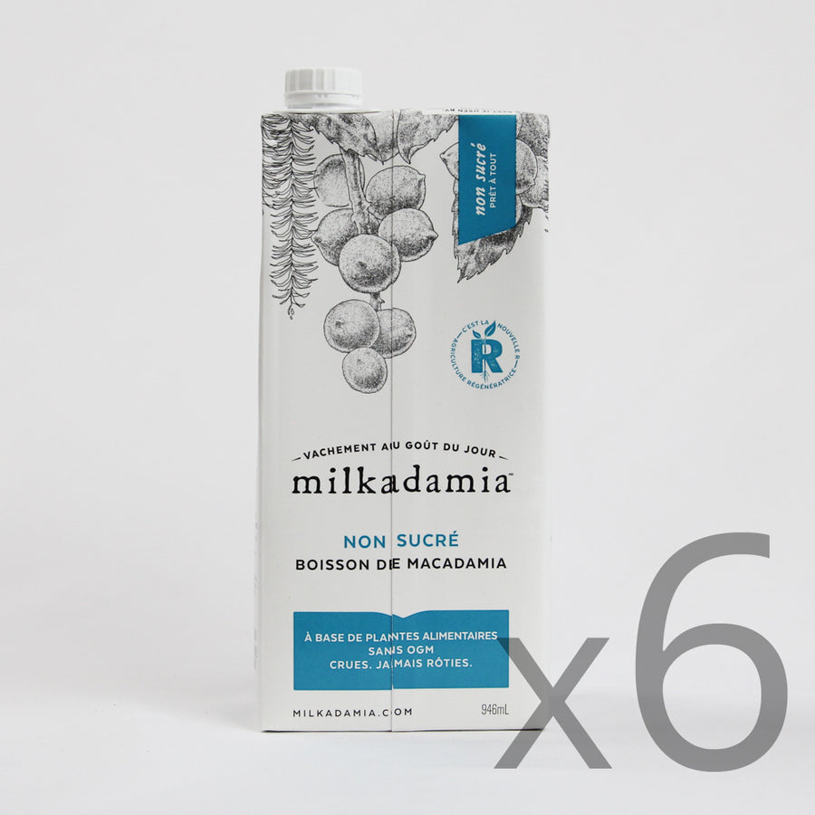 Milkadamia <br>Macadamia Beverage Unsweetened<br> (6 units) Expiration AU2024
