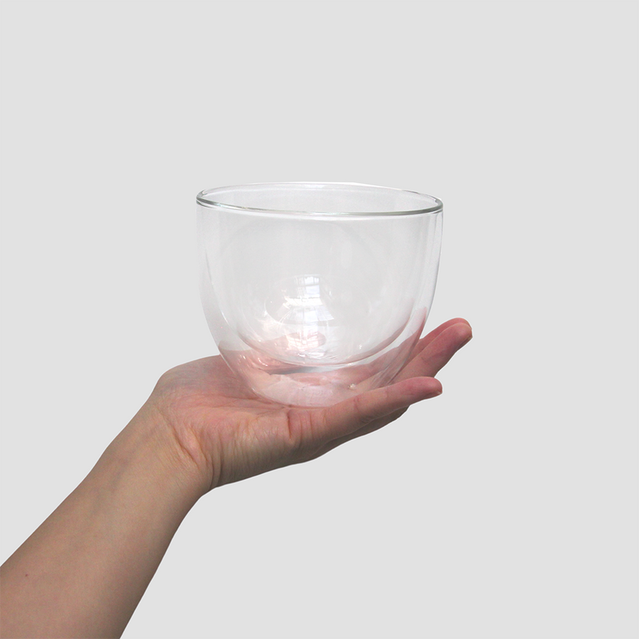 Camellia Sinensis - Double Wall Glass Chawan