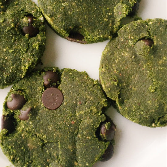 No Bake Matcha Cookies