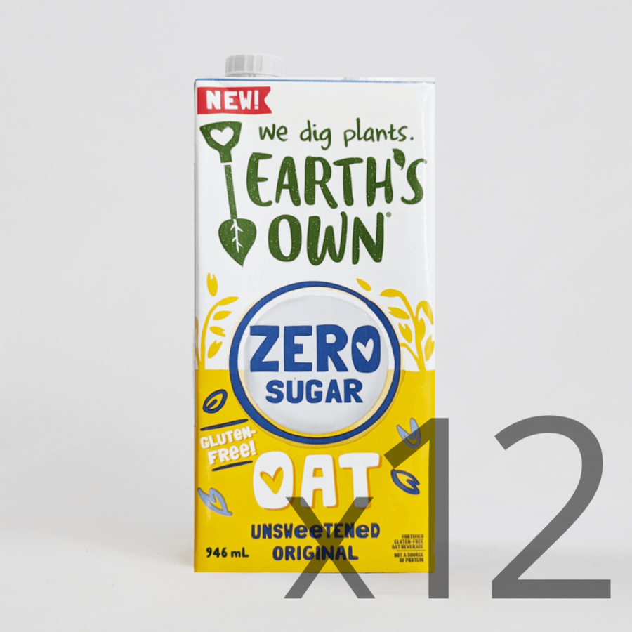 Earth's Own Zéro Sucre Avoine Non-sucrée Originale (12 cartons)